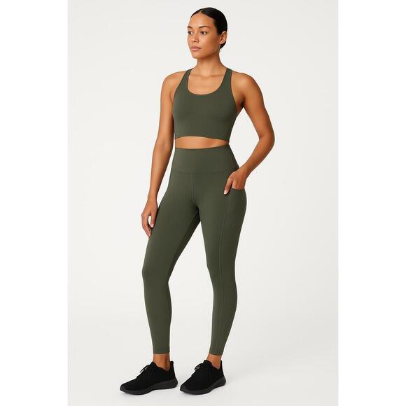 Girlfriend Collective Legging Activewear Sz S Sage Green High waist Athlesiure - Picture 3 of 8